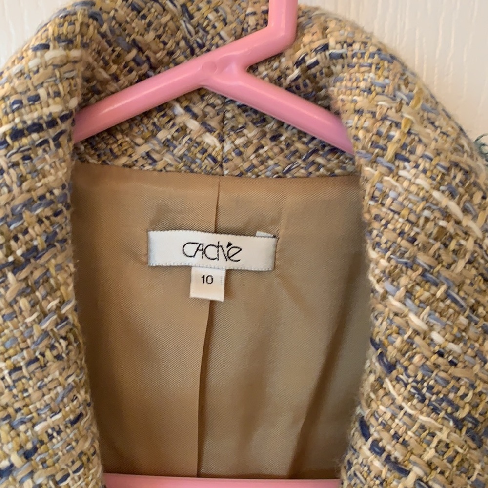 Tweed jacket Cache Chanel vibes Zara Lioness medium - Picture 2 of 13